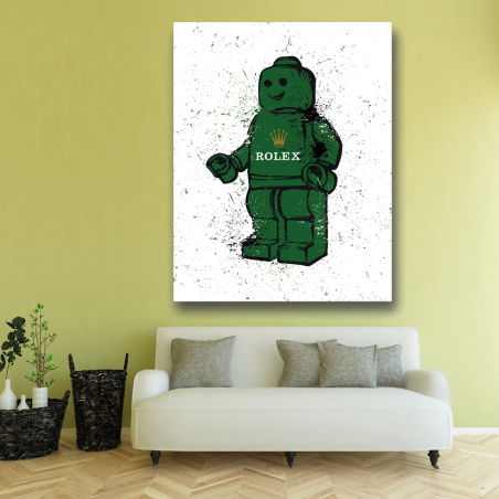 Tableau Pop Art Robot Lego Rolex