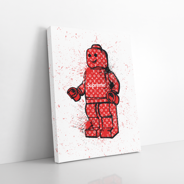 Tableau Pop Art Robot Lego Supreme Tableau Pop Art Robot Lego Supreme