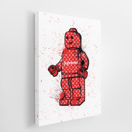 Tableau Pop Art Robot Lego Supreme Tableau Pop Art Robot Lego Supreme