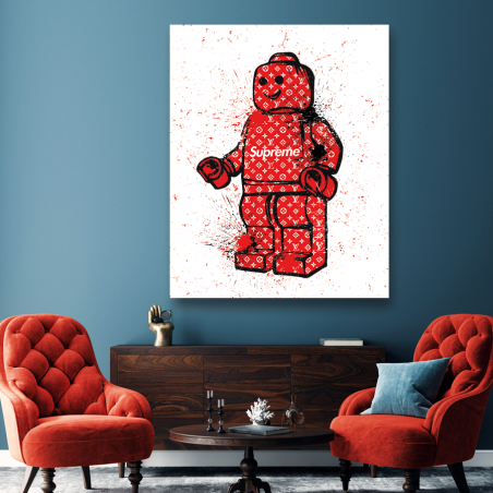 Tableau Pop Art Robot Lego Supreme Tableau Pop Art Robot Lego Supreme