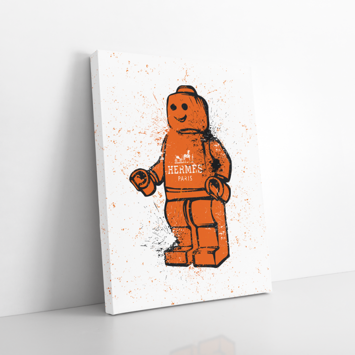 Tableau Pop Art robot lego Hermes