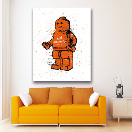 Tableau Pop Art robot lego Hermes