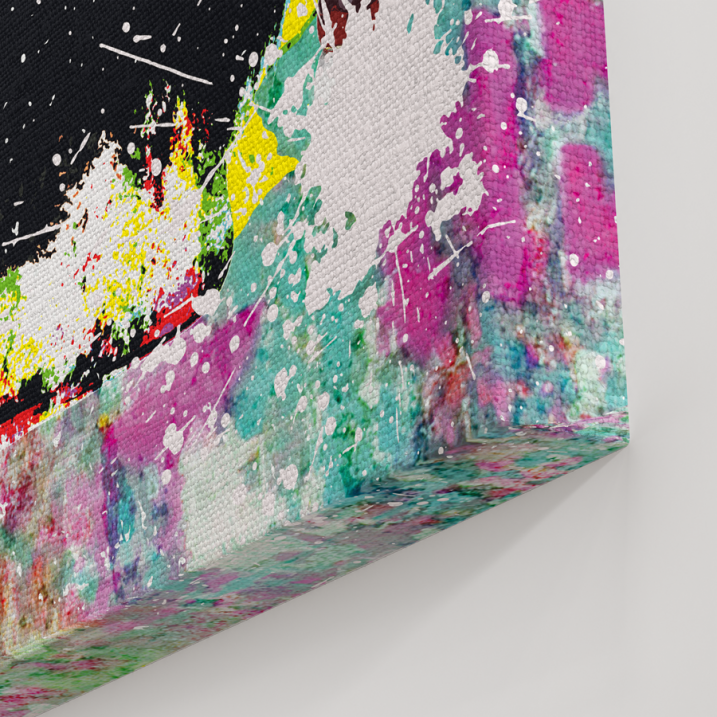 Tableau pop art singe marques