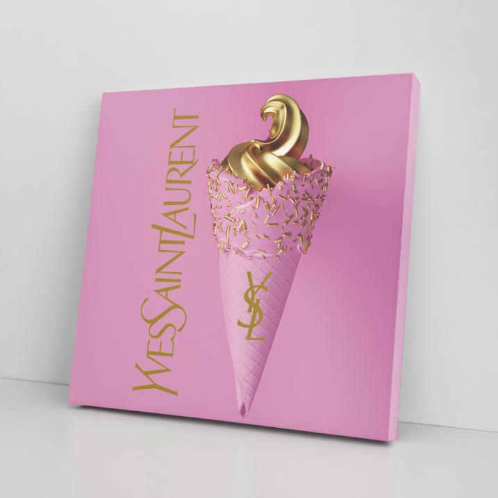 Tableau Pop Art cornet de glace Yves Saint-Laurent Tableau Pop Art cornet de glace Yves Saint-Laurent