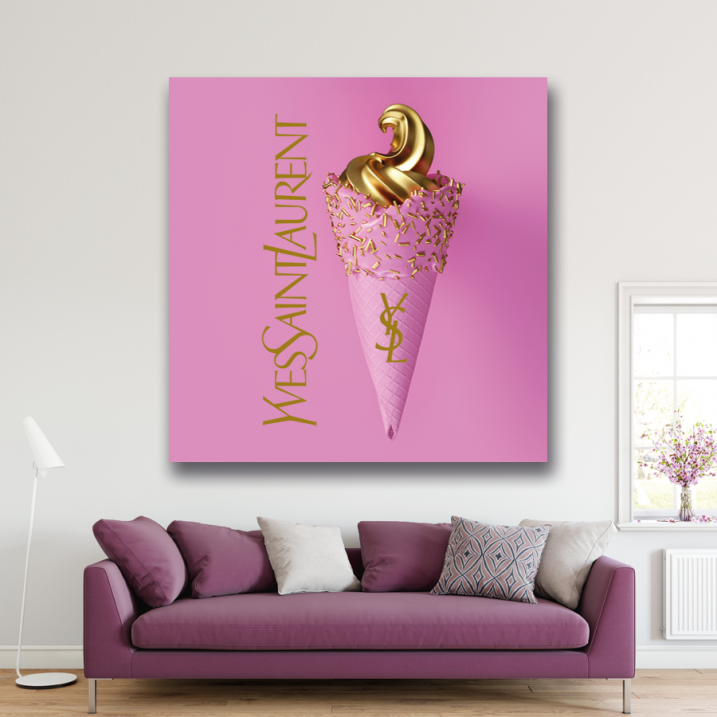 Tableau Pop Art cornet de glace Yves Saint-Laurent Tableau Pop Art cornet de glace Yves Saint-Laurent