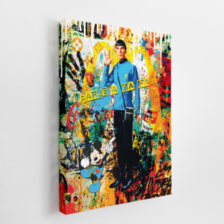 Tableau Pop Art Star Trek Parle à ma main