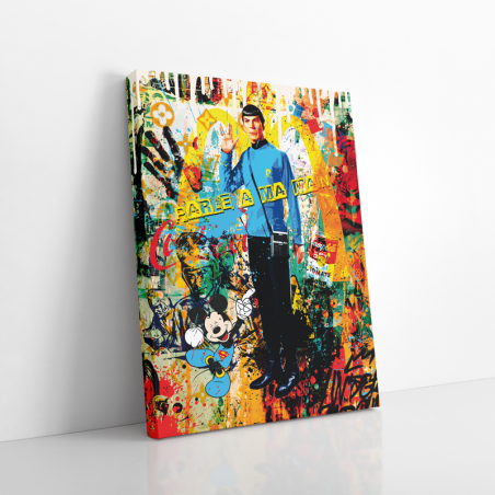 Tableau Pop Art Star Trek Parle à ma main