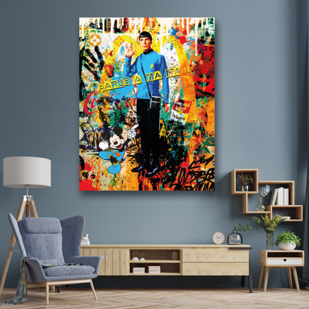 Tableau Pop Art Star Trek Parle à ma main