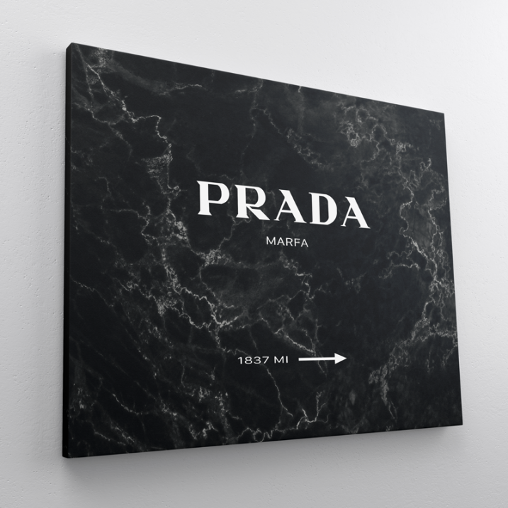 Tableau Prada Milano - Affiche Luxe noir et blanc