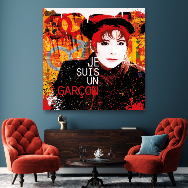 Tableau PopArt Mylène Farmer Je suis un garçon 2