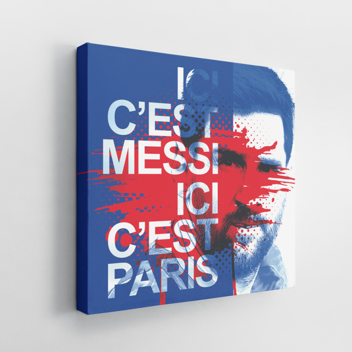 Tableau Lionel Messi PSG Ici c'est Paris