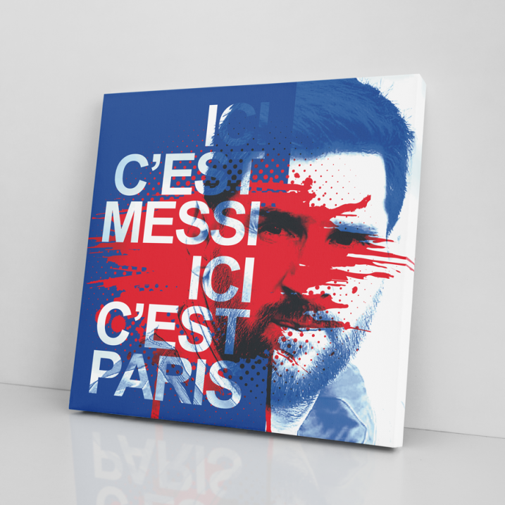Tableau Lionel Messi PSG Ici c'est Paris