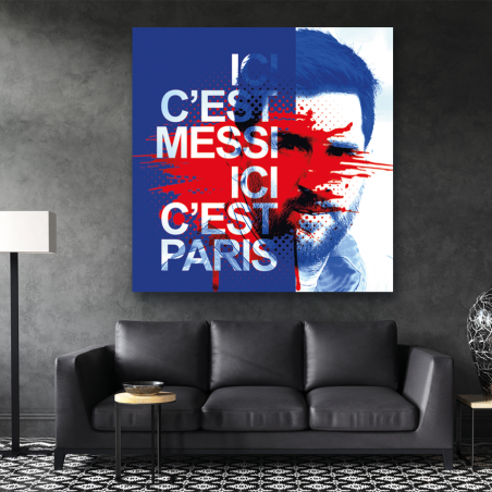 Tableau Lionel Messi PSG Ici c'est Paris