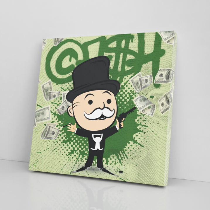 Tableau Pop Art Monopoly Dollar
