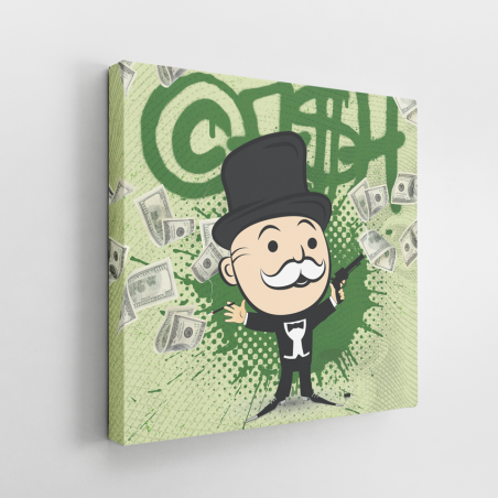 Tableau Pop Art Monopoly Dollar