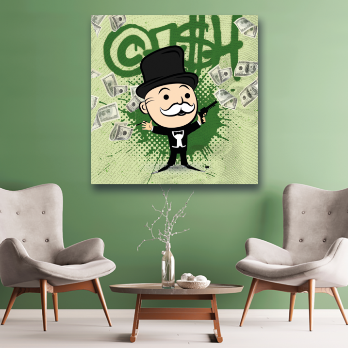 Tableau Pop Art Monopoly Dollar