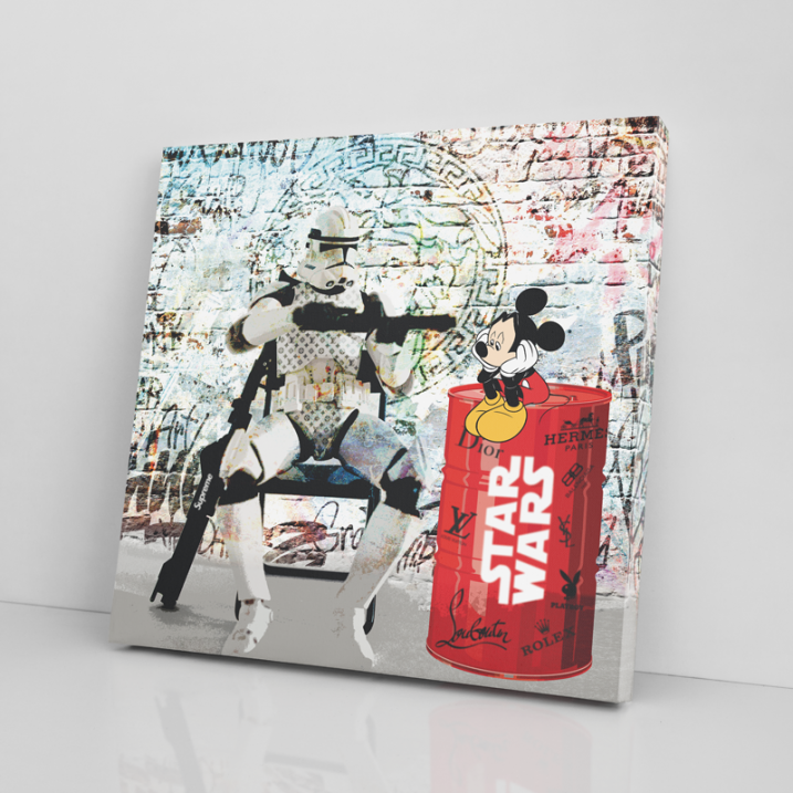 Tableau Pop Art Star wars Mickey Tableau Pop Art Star wars Mickey