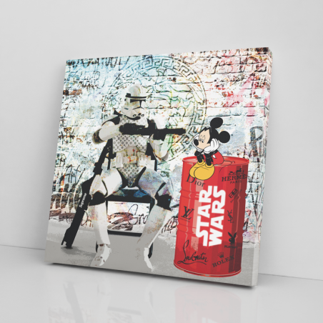 Tableau Popart Stormtrooper Geek | Tableau-toile™