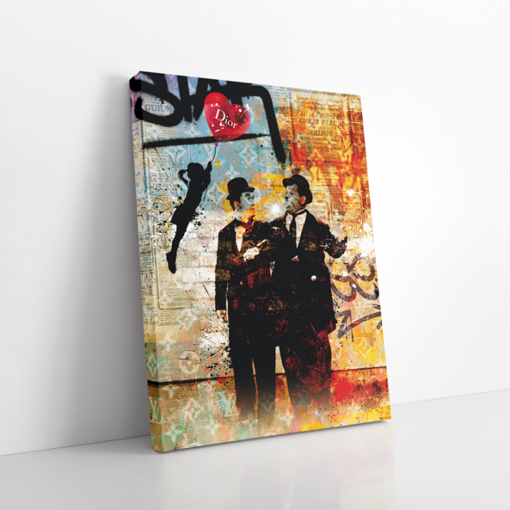 Tableau rétro Laurel et Hardy