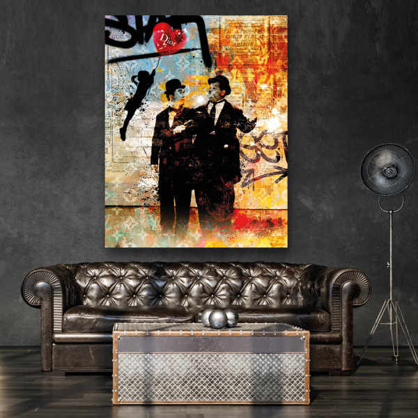 Tableau rétro Laurel et Hardy 2