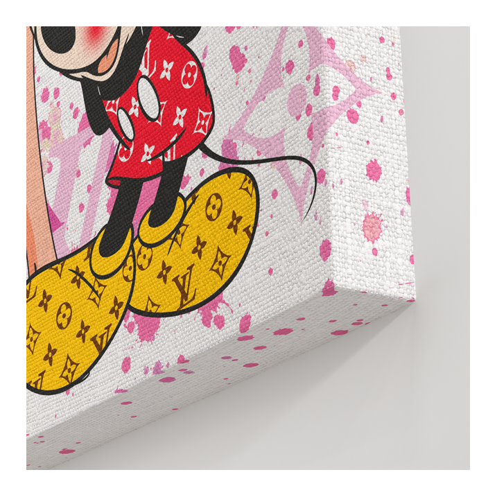 Tableau Mickey sexy rose