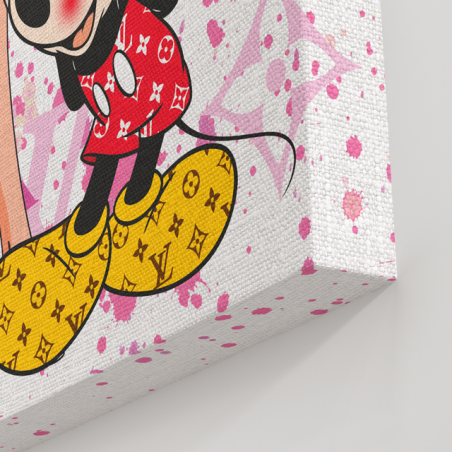 Tableau Mickey sexy rose