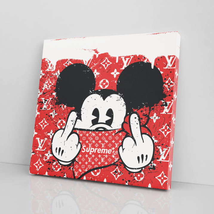 Tableau Pop Art Mickey Supreme Fuck