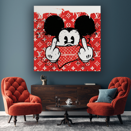 Tableau Pop Art Mickey Supreme Fuck