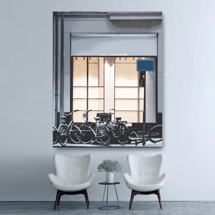 Tableau Boutique bleue