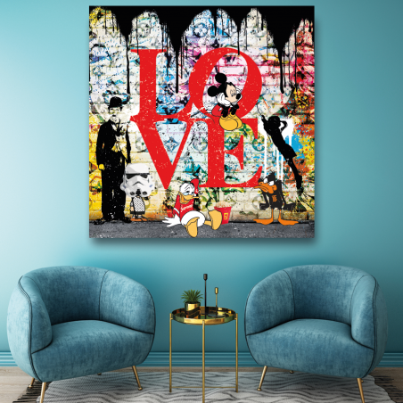 Tableau Chaplin Mickey love