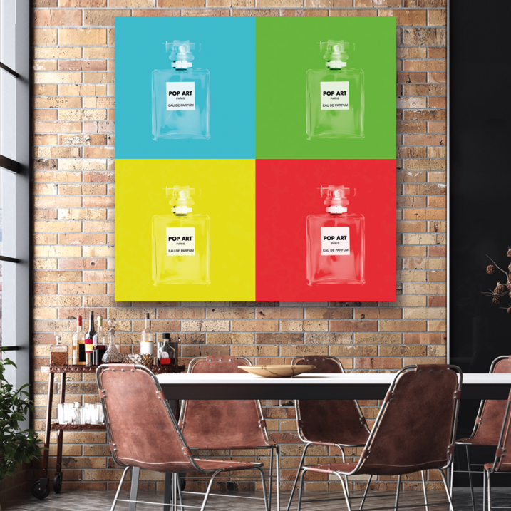 Tableau flacon de parfum Pop Art