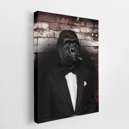 Tableau Gorille Costume Cigare