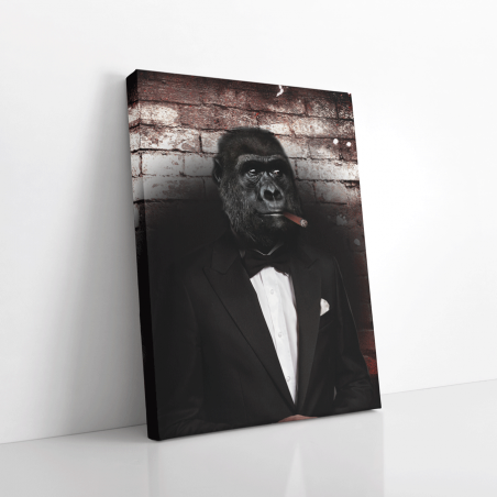 Tableau Gorille Costume Cigare
