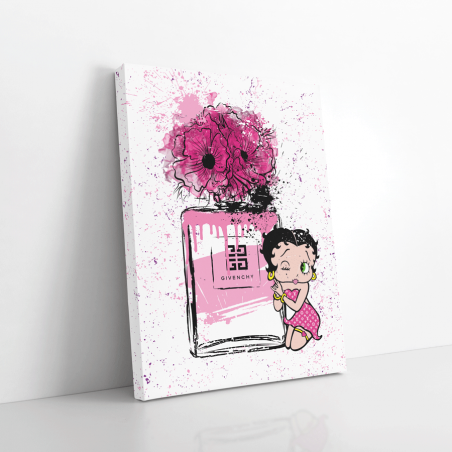 Tableau Betty Boop parfum rose et noir