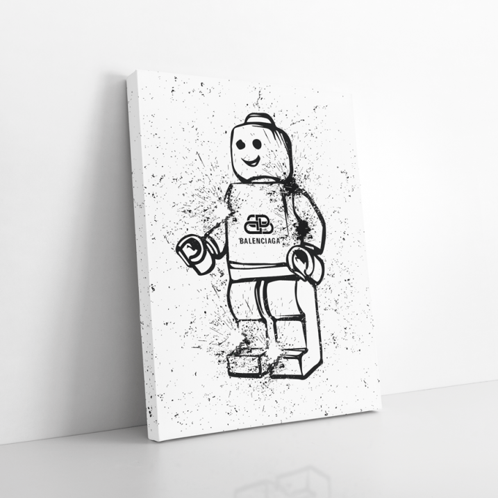 Tableau Pop Art Robot lego Balenciaga