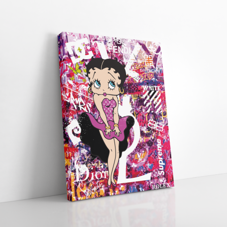 Tableau Pop Art Betty Boop et vos marques de luxe Tableau Pop Art Betty Boop et vos marques de luxe