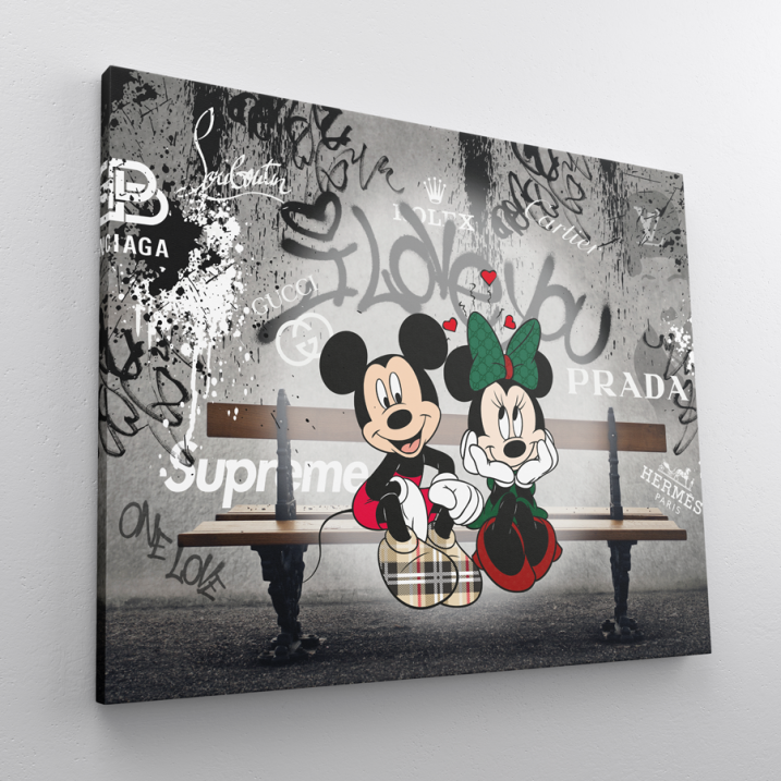 ▷ Tableau Mickey fluo pop art by Papaz, 2022, Painting