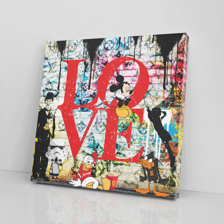 Tableau Chaplin Mickey love