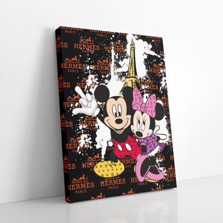 Tableau Mickey Minnie Hermès Paris - Tableau PopArt