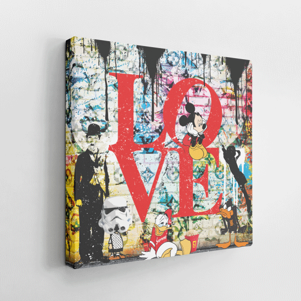 Tableau Chaplin Mickey love