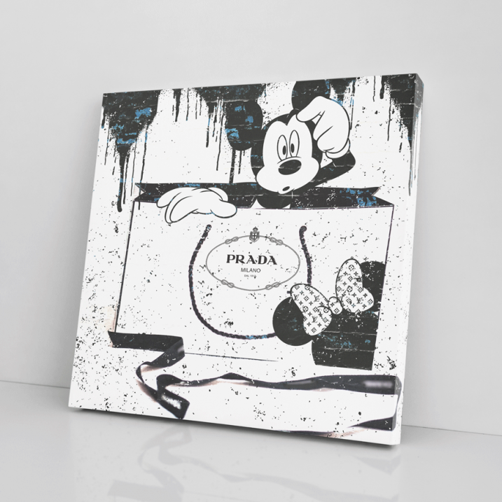 Tableau Mickey sac noir prada