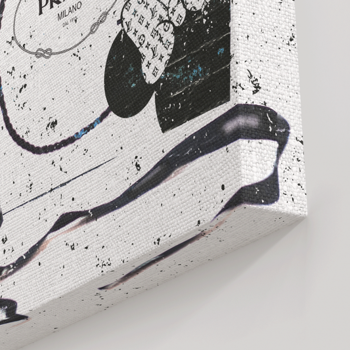 Tableau Mickey sac noir prada