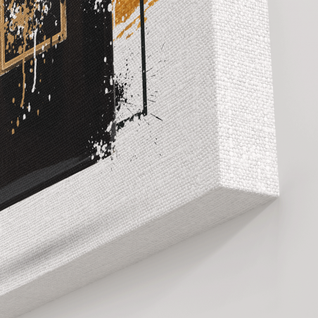 Tableau parfum noir et or