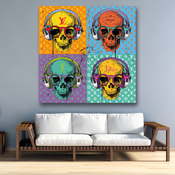 Tableau tête de mort Pop Art 2