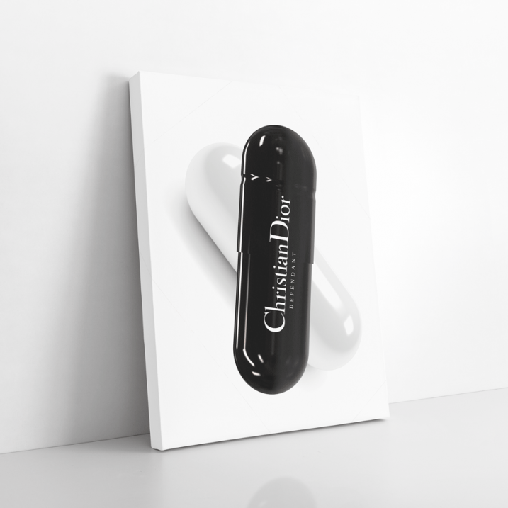 Tableau Capsule Dior noir et blanc - Tableau PopArt