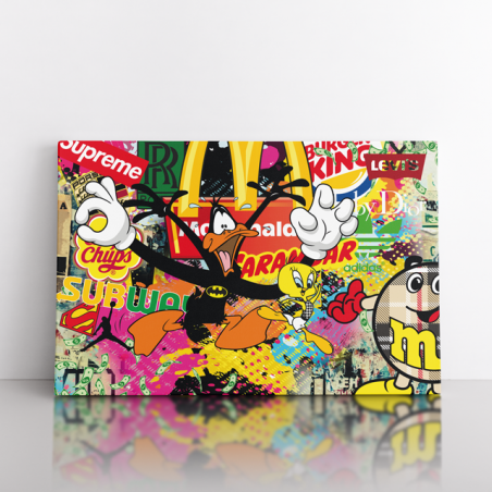 Tableau Pop Art Cartoon Supreme Daffy Duck Tableau Pop Art Cartoon Supreme Daffy Duck