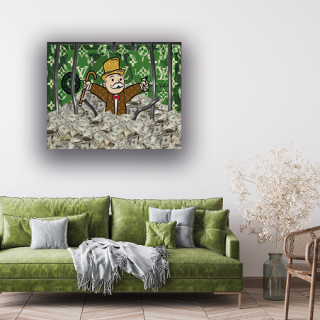 Tableau Vuitton Cartoon Dollars - Tableau PopArt