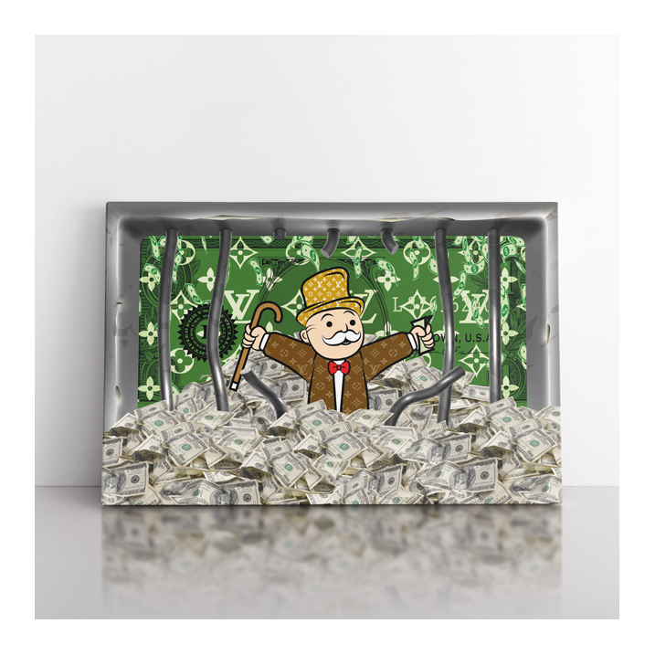 Tableau Vuitton Cartoon Dollars - Tableau PopArt