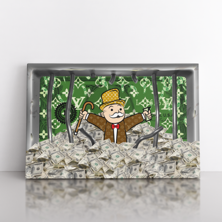 Tableau Vuitton Cartoon Dollars - Tableau PopArt