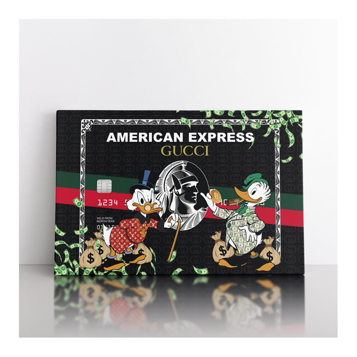 Tableau Amex Gucci Picsou Dollar - Tableau PopArt Tableau Amex Gucci Picsou Dollar - Tableau PopArt